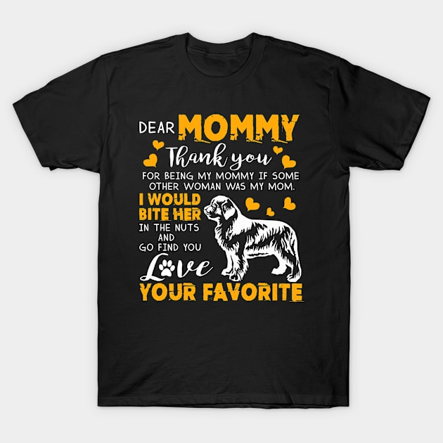 Tibetan Terrier Dear Mommy Thank You For Being My Mommy T-Shirt by Xonmau